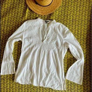 Ann Taylor light cotton white tunic